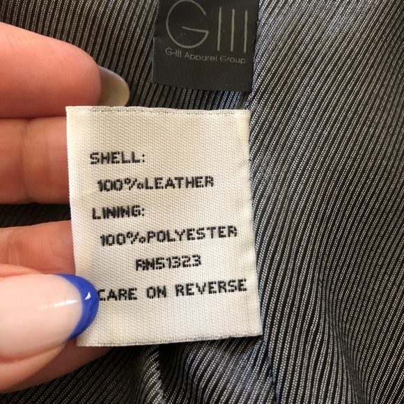 Kenneth Cole New York Grey Leather Jacket size M - Picture 10 of 11